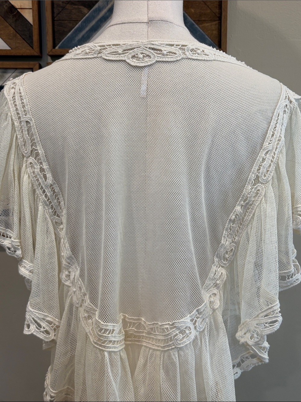 Free People I'm Pretty, Okay Top Ivory Lace size Medium - Picture 7 of 9